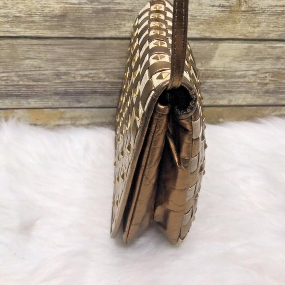 Vntg Very Special Things Metallic Woven Purse - Picture 6 of 12